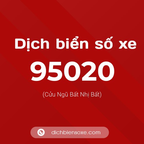 Ý nghĩa biển số xe 95020 là gì?