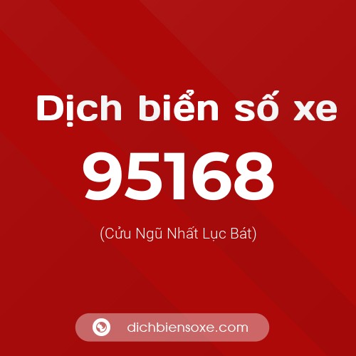 Ý nghĩa biển số xe 95168 là gì?
