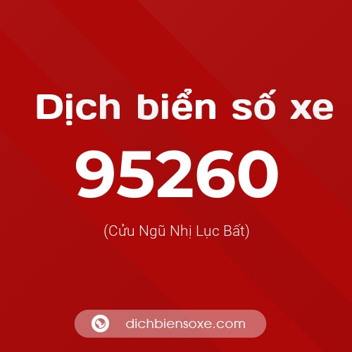 Ý nghĩa biển số xe 95260 là gì?