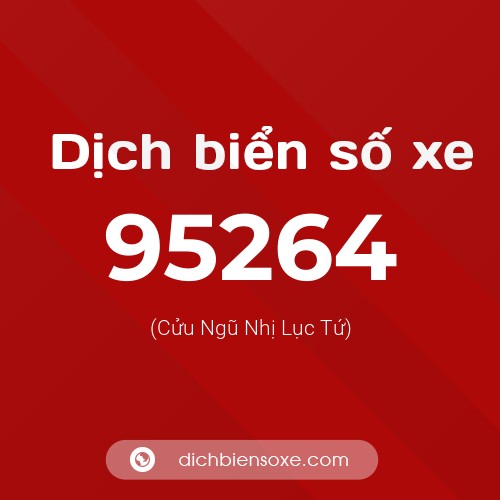 Ý nghĩa biển số xe 95264 là gì?