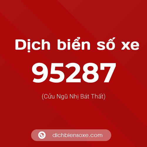 Ý nghĩa biển số xe 95287 là gì?