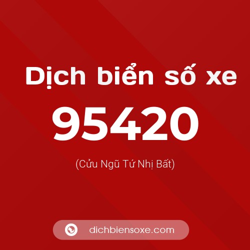 Ý nghĩa biển số xe 95420 là gì?