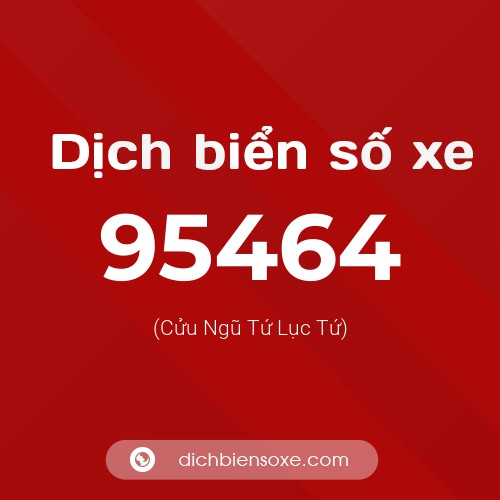 Ý nghĩa biển số xe 95464 là gì?