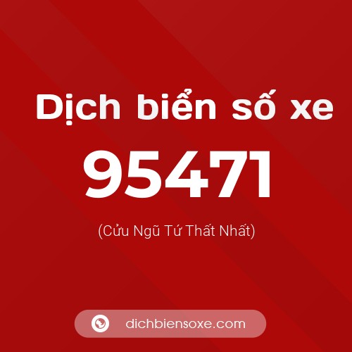 Ý nghĩa biển số xe 95471 là gì?