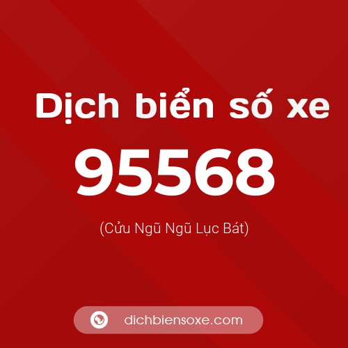 Ý nghĩa biển số xe 95568 là gì?