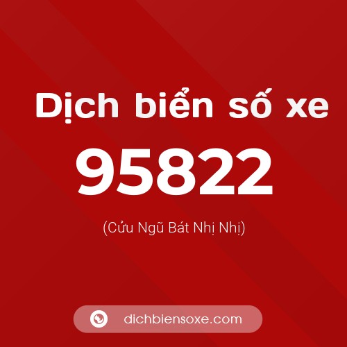 Ý nghĩa biển số xe 95822 là gì?