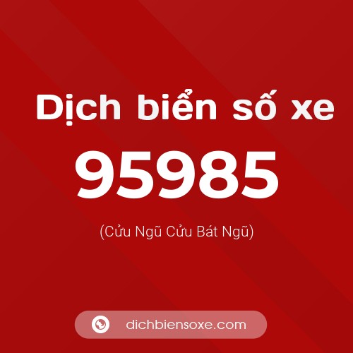 Ý nghĩa biển số xe 95985 là gì?