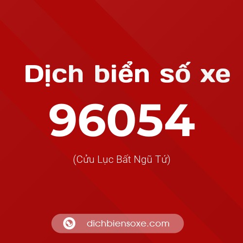 Ý nghĩa biển số xe 96054 là gì?