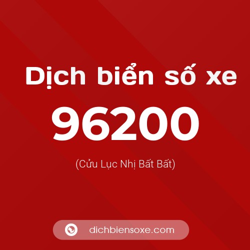 Ý nghĩa biển số xe 96200 là gì?