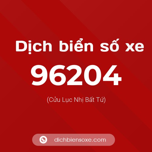 Ý nghĩa biển số xe 96204 là gì?