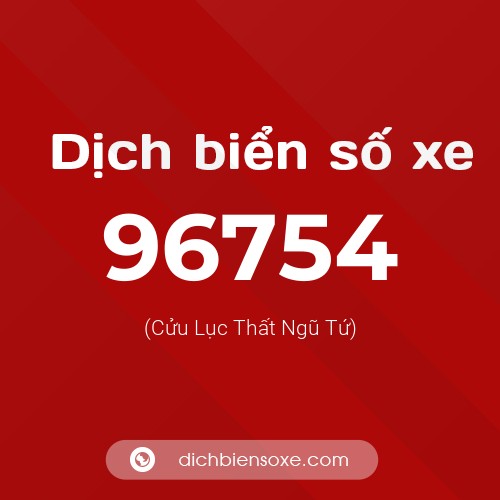 Ý nghĩa biển số xe 96754 là gì?