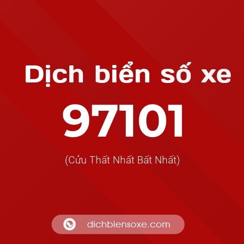 Ý nghĩa biển số xe 97101 là gì?