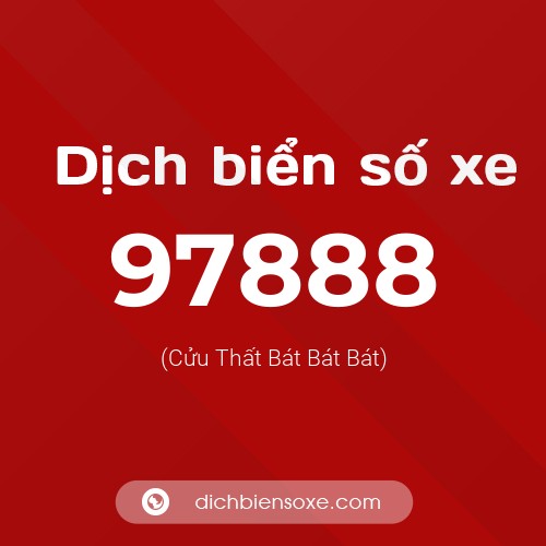 Ý nghĩa biển số xe 97888 là gì?