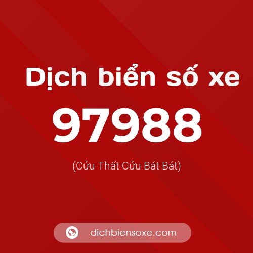 Ý nghĩa biển số xe 97988 là gì?