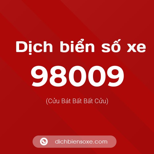 Ý nghĩa biển số xe 98009 là gì?