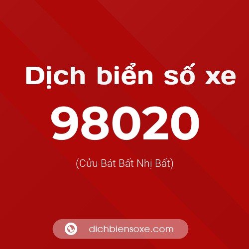 Ý nghĩa biển số xe 98020 là gì?