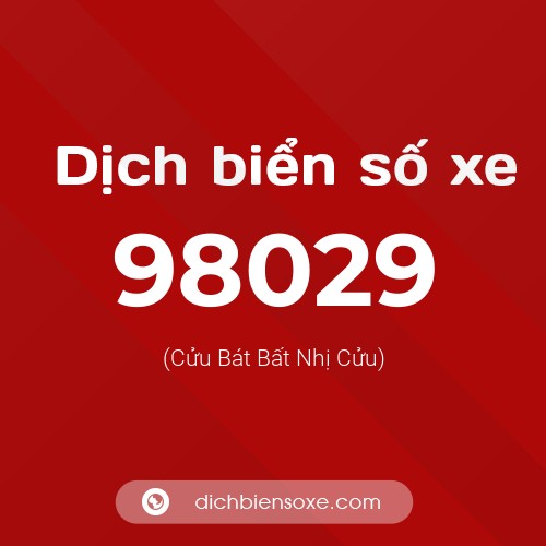 Ý nghĩa biển số xe 98029 là gì?