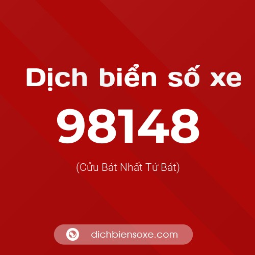 Ý nghĩa biển số xe 98148 là gì?