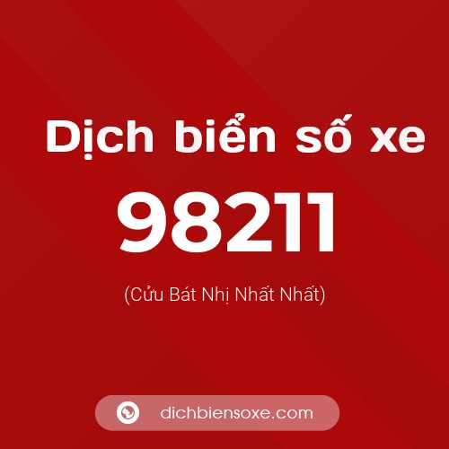Ý nghĩa biển số xe 98211 là gì?