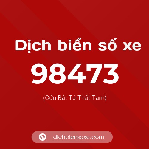 Ý nghĩa biển số xe 98473 là gì?