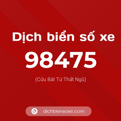 Ý nghĩa biển số xe 98475 là gì?
