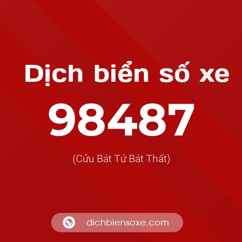 Ý nghĩa biển số xe 98487 là gì?