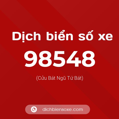 Ý nghĩa biển số xe 98548 là gì?