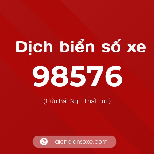 Ý nghĩa biển số xe 98576 là gì?