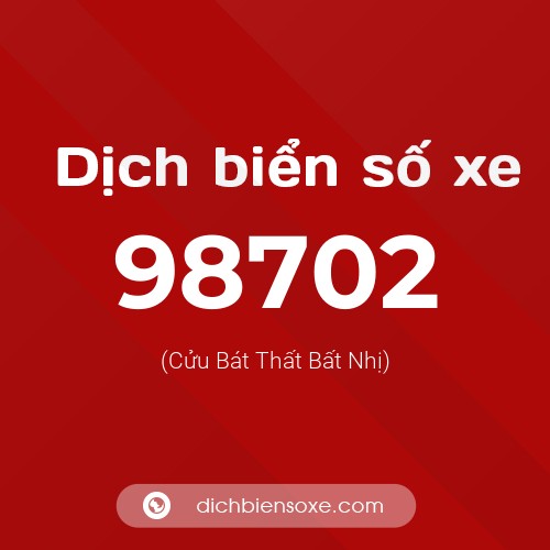 Ý nghĩa biển số xe 98702 là gì?