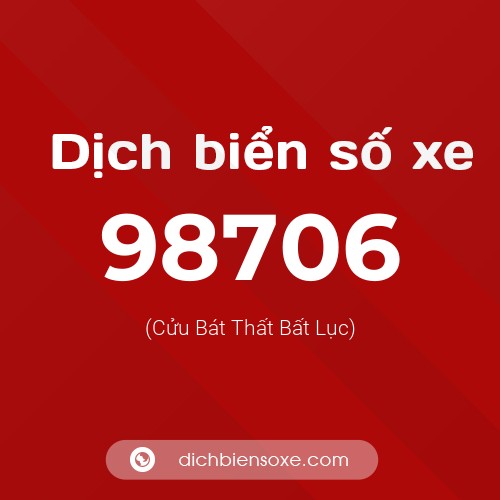 Ý nghĩa biển số xe 98706 là gì?