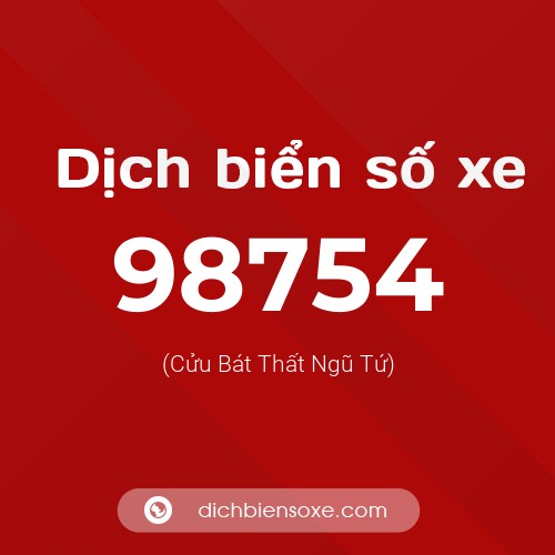 Ý nghĩa biển số xe 98754 là gì?