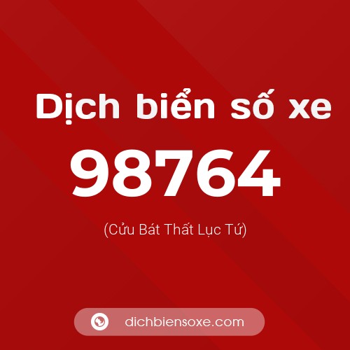 Ý nghĩa biển số xe 98764 là gì?