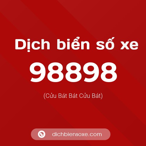 Ý nghĩa biển số xe 98898 là gì?