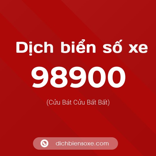 Ý nghĩa biển số xe 98900 là gì?