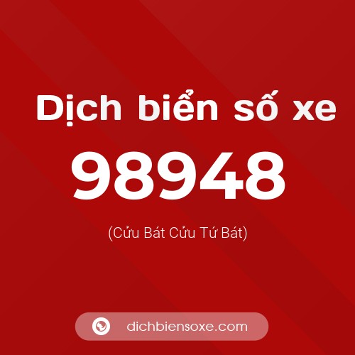 Ý nghĩa biển số xe 98948 là gì?