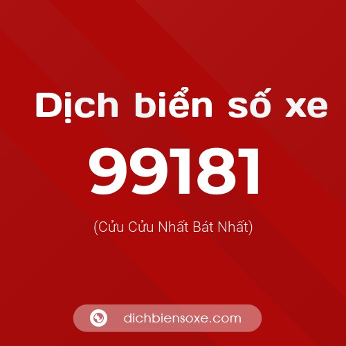 Ý nghĩa biển số xe 99181 là gì?