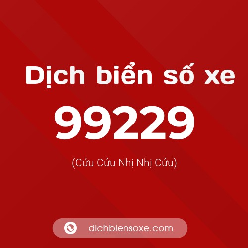 Ý nghĩa biển số xe 99229 là gì?