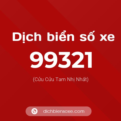 Ý nghĩa biển số xe 99321 là gì?