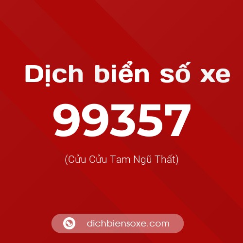 Ý nghĩa biển số xe 99357 là gì?