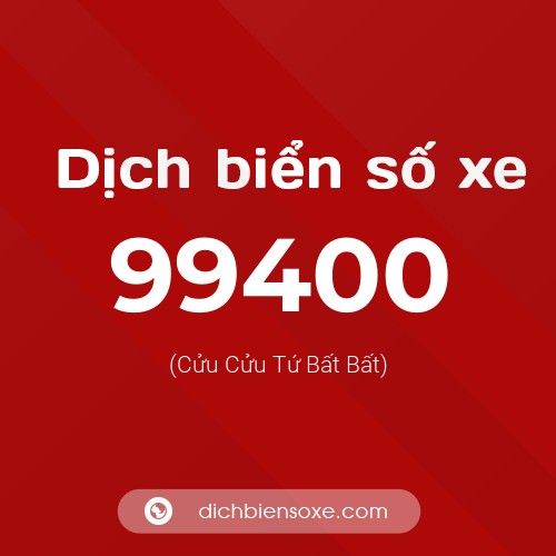 Ý nghĩa biển số xe 99400 là gì?