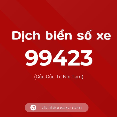 Ý nghĩa biển số xe 99423 là gì?