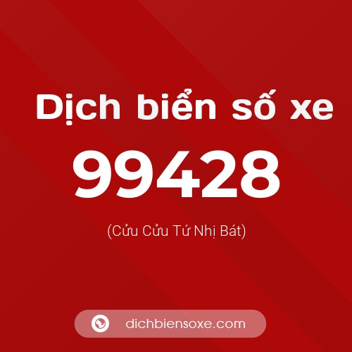 Ý nghĩa biển số xe 99428 là gì?