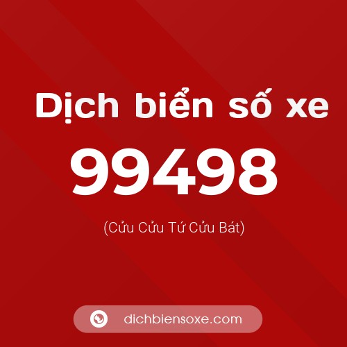 Ý nghĩa biển số xe 99498 là gì?