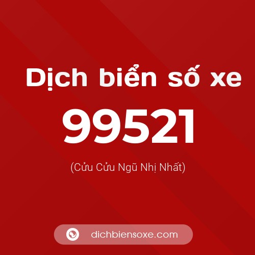Ý nghĩa biển số xe 99521 là gì?