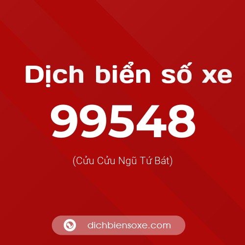 Ý nghĩa biển số xe 99548 là gì?
