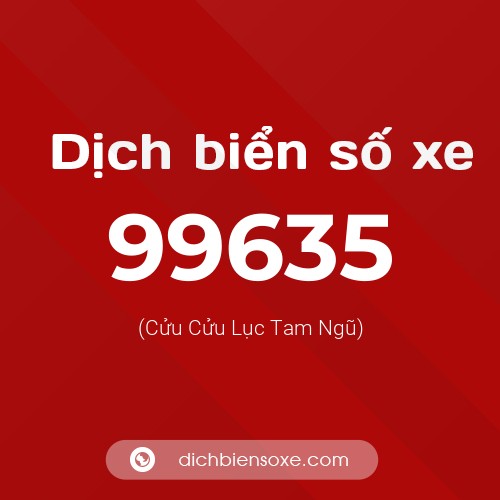 Ý nghĩa biển số xe 99635 là gì?