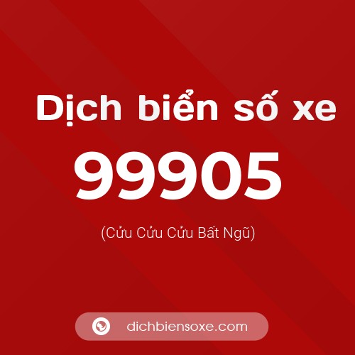 Ý nghĩa biển số xe 99905 là gì?