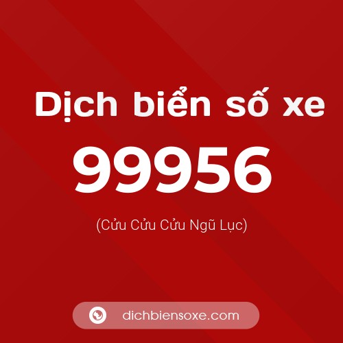 Ý nghĩa biển số xe 99956 là gì?